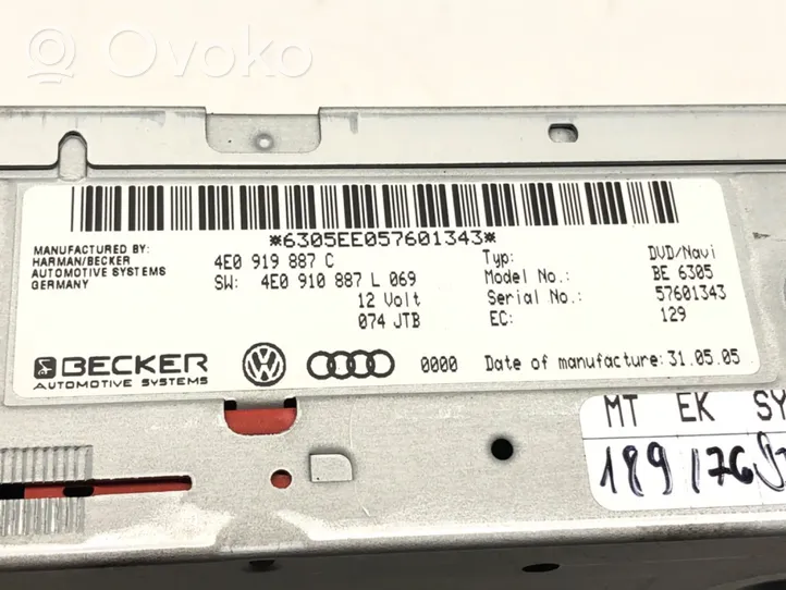 Audi A6 Allroad C6 Filtr anteny 4E0910887L