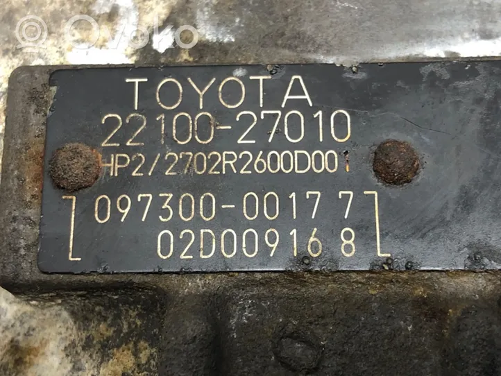 Toyota Corolla Verso E121 Polttoaineen ruiskutuksen suurpainepumppu 22100-27010