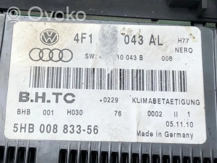 Audi A6 Allroad C6 Sisätuulettimen ohjauskytkin 4F1820043AL