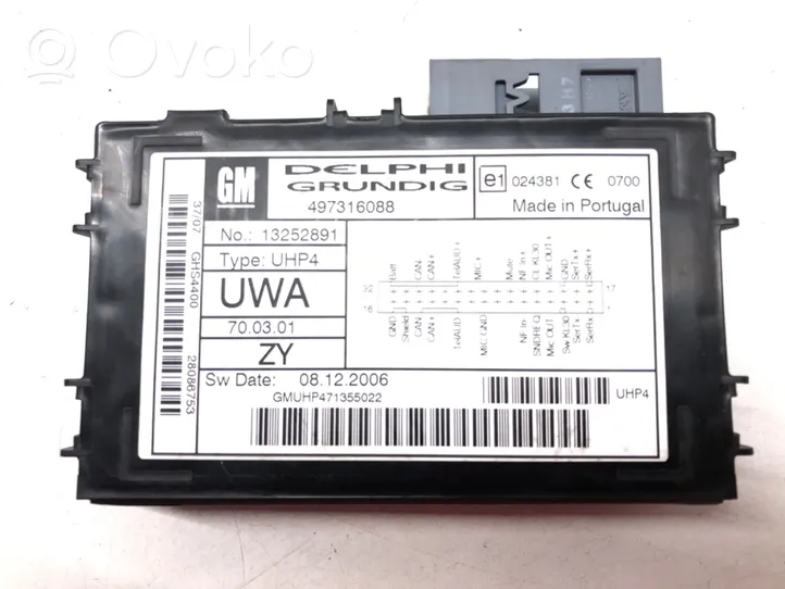 Opel Astra H Bluetooth control unit module 13252891