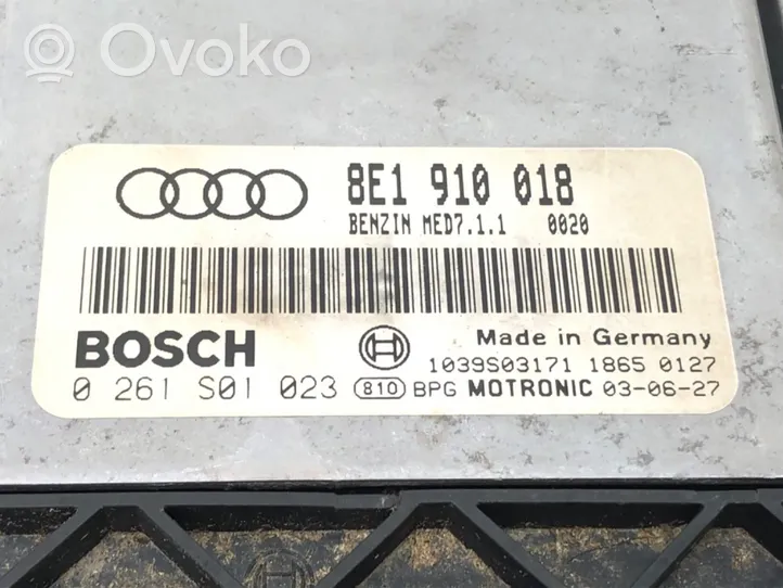 Audi A4 S4 B6 8E 8H Unité de commande, module ECU de moteur 8E1910018