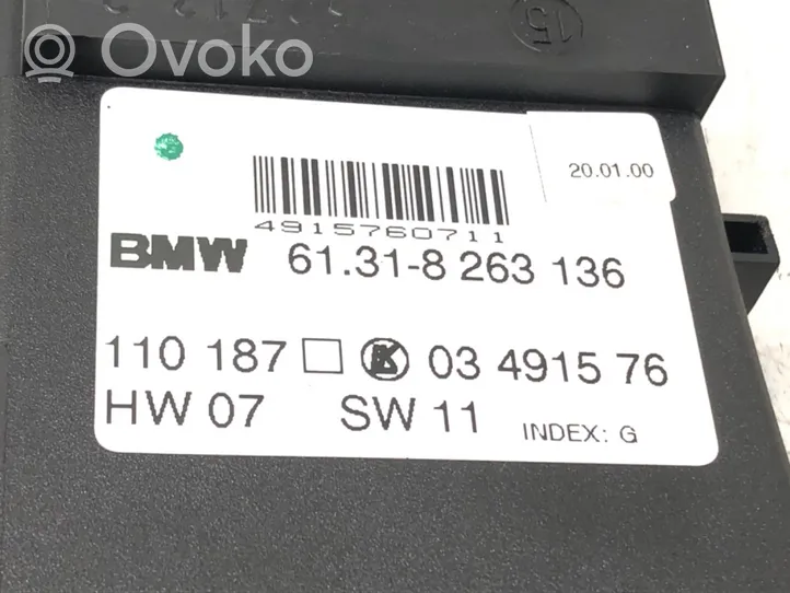 BMW 3 E46 Istuimen säädön kytkin 8263136