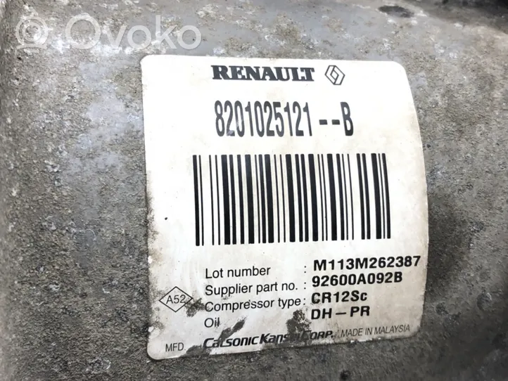 Renault Fluence Oro kondicionieriaus kompresorius (siurblys) 8201025121B
