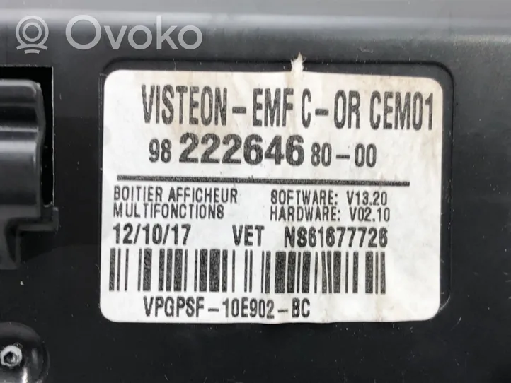 Citroen C-Elysée Monitor / wyświetlacz / ekran 9822264680