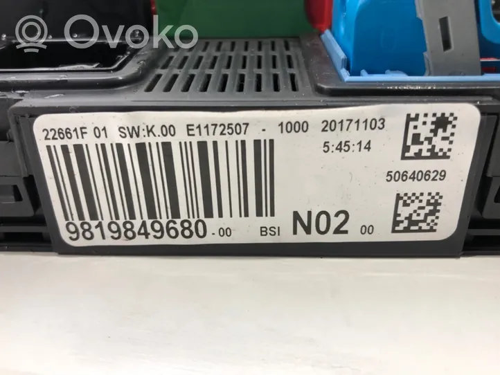 Citroen C-Elysée Autres unités de commande / modules 9819849680