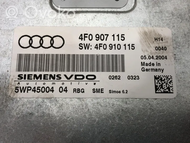 Audi A6 S6 C6 4F Unidad de control/módulo ECU del motor 4F0907115