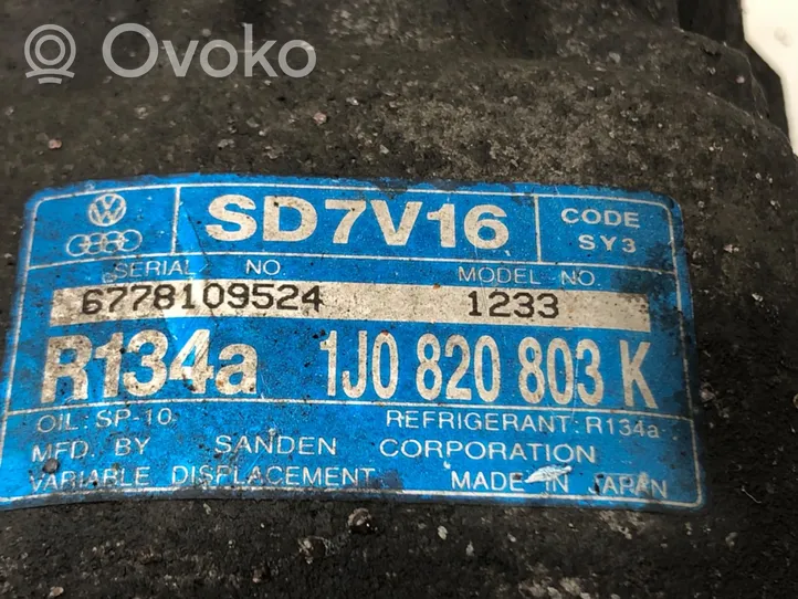 Skoda Octavia Mk1 (1U) Oro kondicionieriaus kompresorius (siurblys) 1J0820803K
