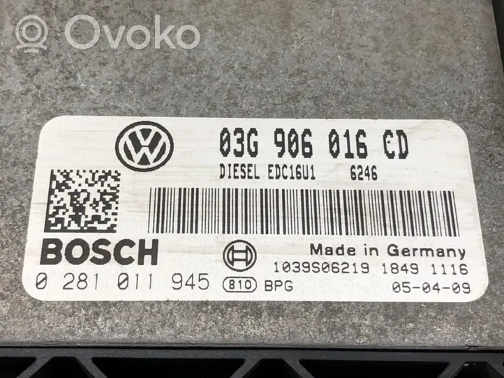 Volkswagen Touran I Unité de commande, module ECU de moteur 03G906016CD