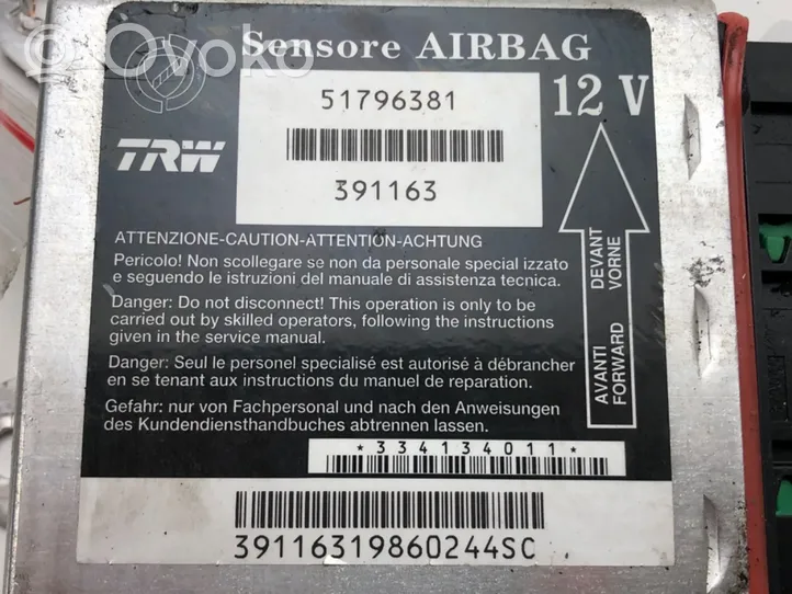 Fiat Croma Sensore d’urto/d'impatto apertura airbag 51796381