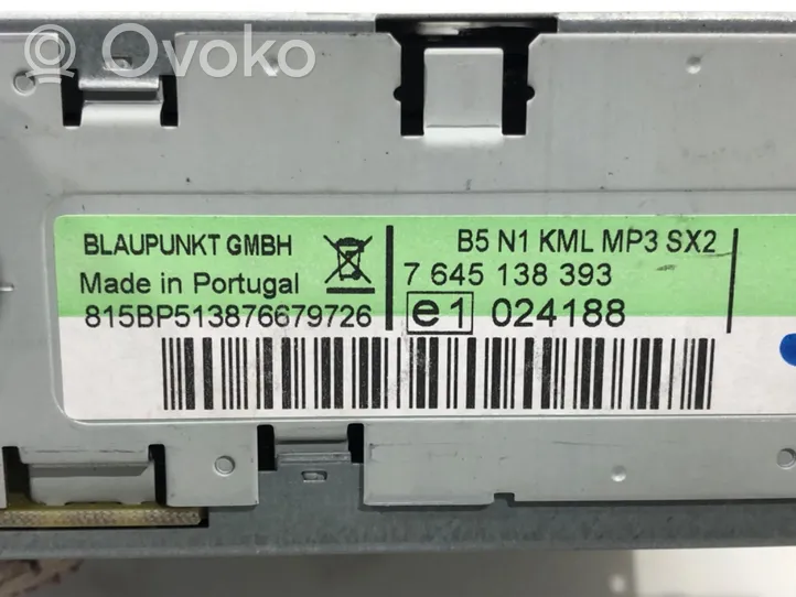 Citroen C4 I Radio/CD/DVD/GPS-pääyksikkö 7645138393