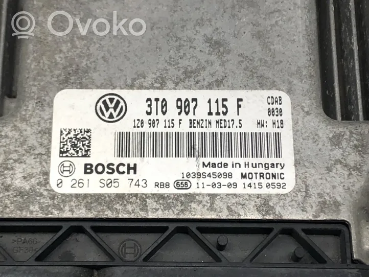 Skoda Octavia Mk2 (1Z) Centralina/modulo motore ECU 3T0907115F