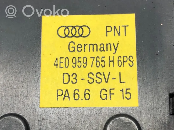 Audi A8 S8 D3 4E Istuimen säädön kytkin 4E0959765H