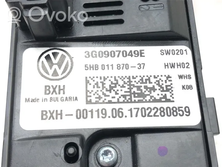Volkswagen Arteon Sisätuulettimen ohjauskytkin 3G0907049E