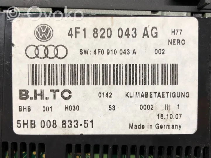 Audi A6 Allroad C6 Interruttore ventola abitacolo 4F1820043AG