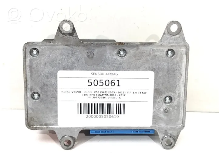 Volvo V50 Sensore d’urto/d'impatto apertura airbag 30773786