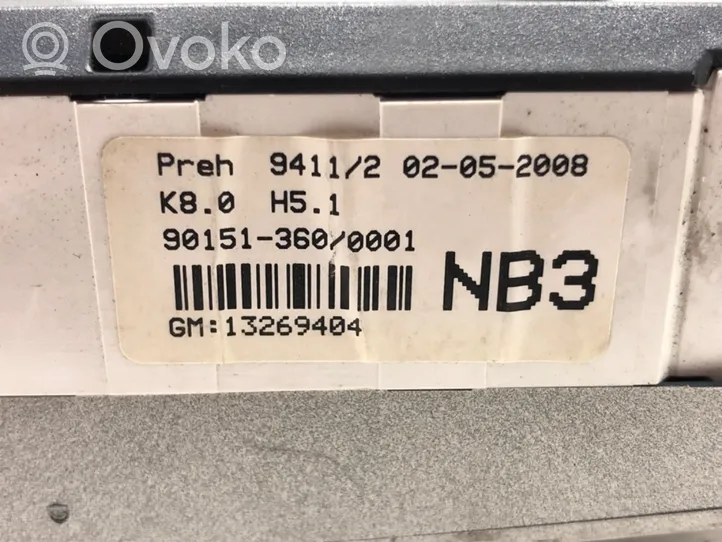 Opel Astra H Przełącznik / Włącznik nawiewu dmuchawy 13269404