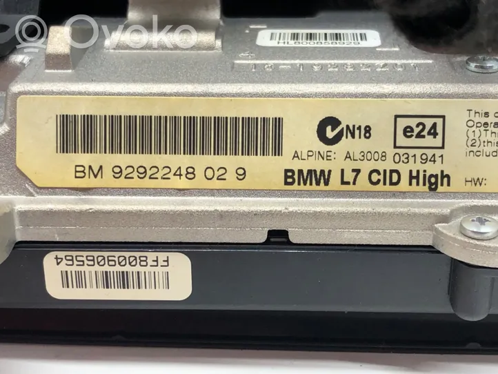 BMW 4 F32 F33 Monitor / wyświetlacz / ekran 9292248