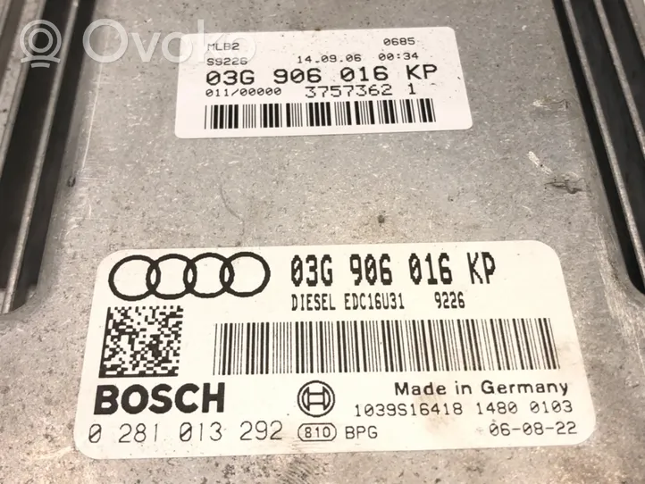 Audi A4 S4 B7 8E 8H Centralina/modulo motore ECU 03G906016KP