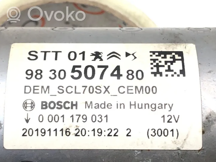 Opel Grandland X Starter motor 9830507480