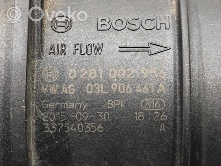 Volkswagen Golf VII Mass air flow meter 0281002956