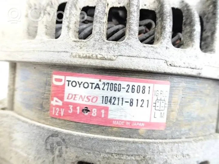 Toyota RAV 4 (XA40) Generatore/alternatore 1042118121