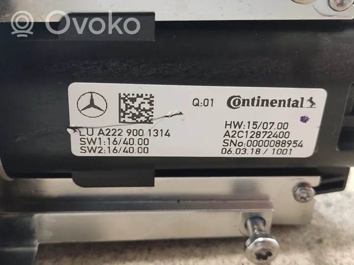 Mercedes-Benz S W222 Pääyksikkö multimedian ohjaus A2229001314