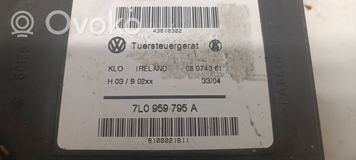 Volkswagen Touareg I Silniczek podnośnika szyby drzwi przednich 7L0959795A