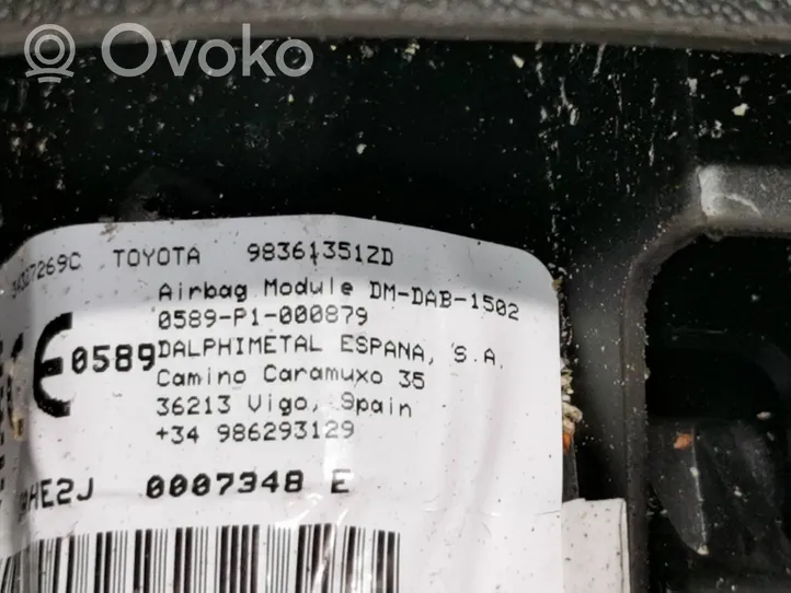 Toyota ProAce City Poduszka powietrzna Airbag kierownicy 986293129