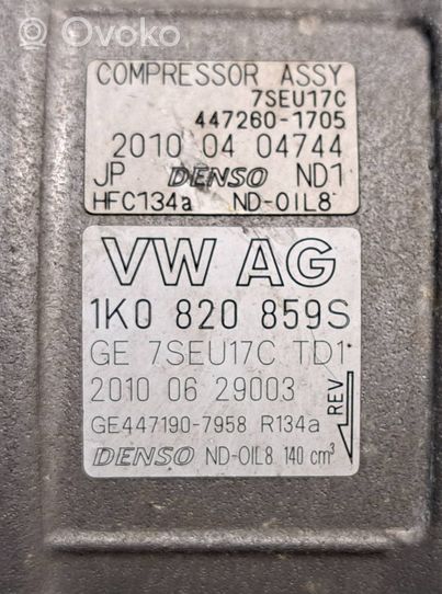 Volkswagen Jetta VI Ilmastointilaitteen kompressorin pumppu (A/C) 1K0820859S