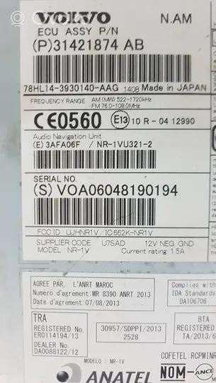 Volvo XC60 Unità principale autoradio/CD/DVD/GPS 31421874