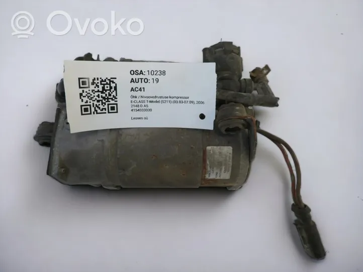 Mercedes-Benz E W211 Compresseur / pompe à suspension pneumatique 4154033030