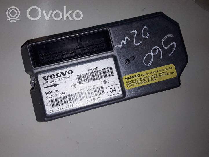 Volvo S60 Turvatyynyn ohjainlaite/moduuli 0285001254