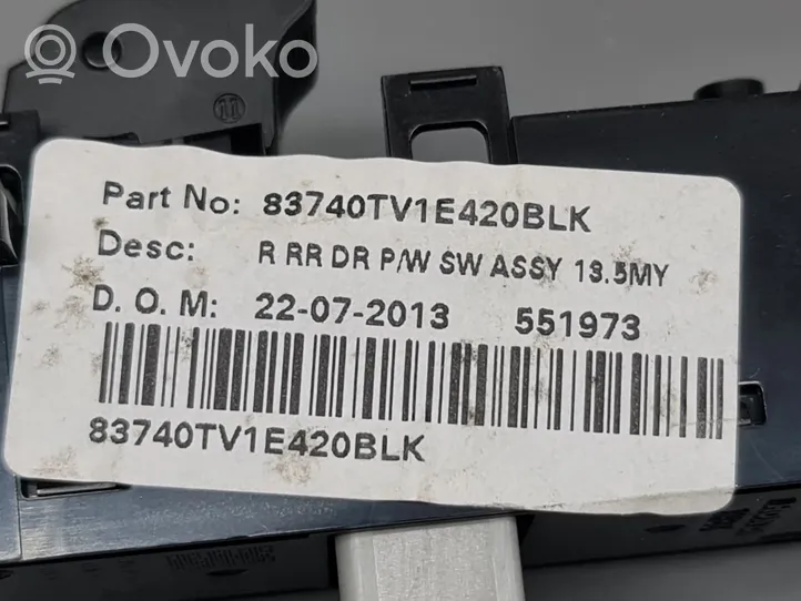 Honda Civic IX Interrupteur commade lève-vitre 83840TV1E420BLK