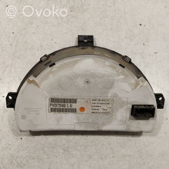 Citroen C2 Compteur de vitesse tableau de bord 9650735480