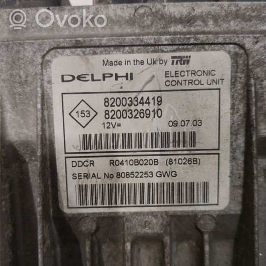 Renault Scenic II -  Grand scenic II Motora vadības bloka ECU 8200334419