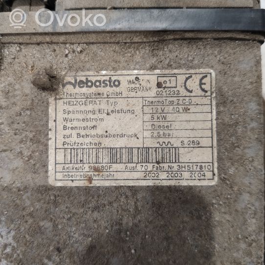 Fiat Ulysse Ogrzewanie postojowe Webasto 98880F