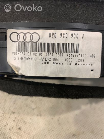 Audi A3 S3 A3 Sportback 8P Compteur de vitesse tableau de bord 8P0920900J