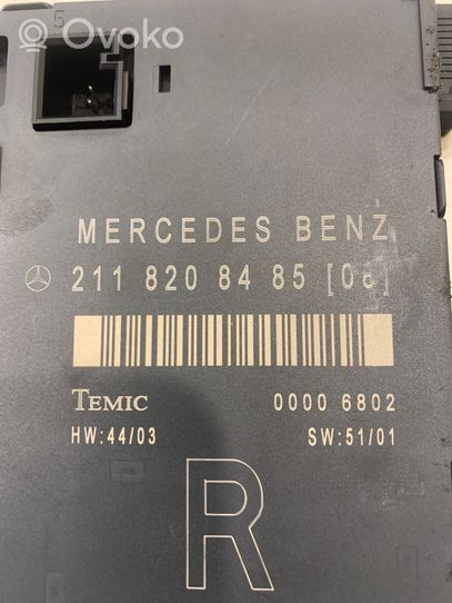 Mercedes-Benz E W211 Unité de commande module de porte 2118208485