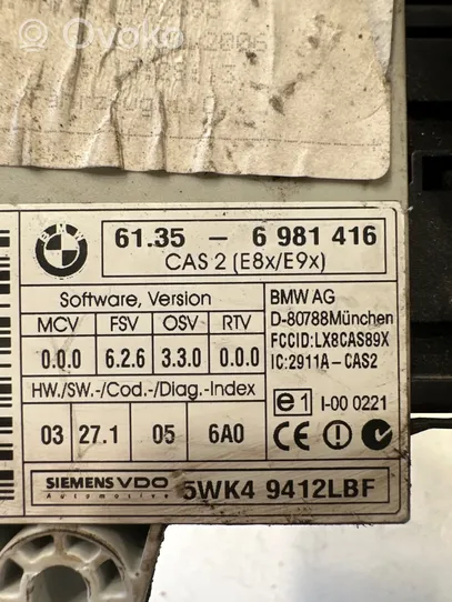 BMW 5 E60 E61 Unité de contrôle module CAS 6981416