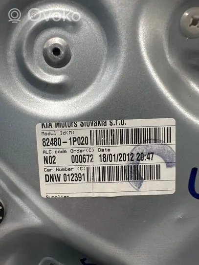 KIA Venga Mécanisme de lève-vitre avant sans moteur 824801P020