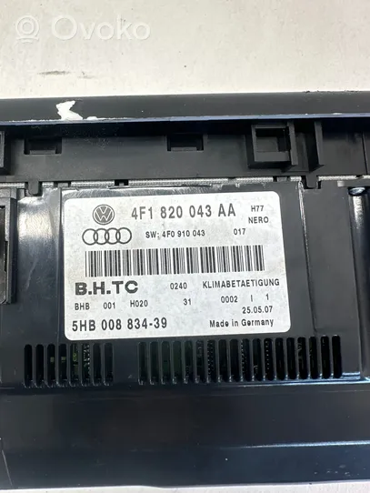 Audi A6 S6 C6 4F Блок управления кондиционера воздуха / климата/ печки (в салоне) 4F1820043AA