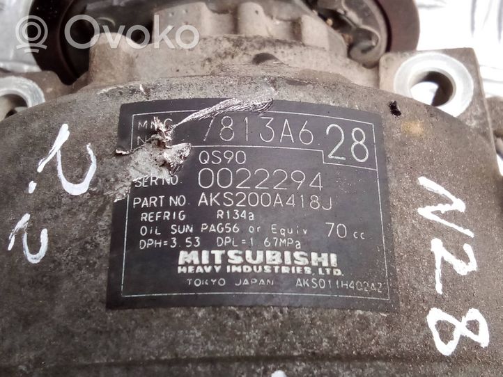 Mitsubishi Outlander Ilmastointilaitteen kompressorin pumppu (A/C) 7813A628
