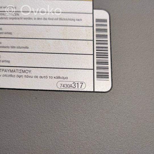 Mitsubishi Colt Osłona przeciwsłoneczna szyberdachu 7430A317