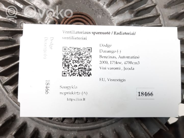 Dodge Durango Fan impeller 52028916AB