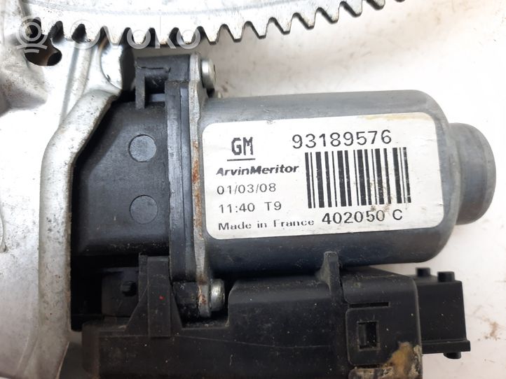 Opel Meriva A Mécanisme de lève-vitre avec moteur 93189576