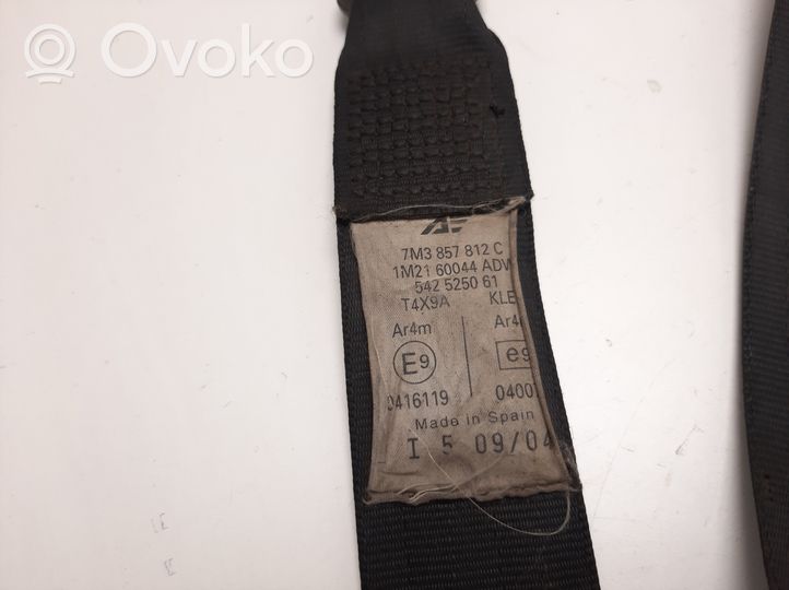 Volkswagen Transporter - Caravelle T5 Third row seat belt 7M3857812C