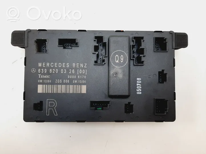 Mercedes-Benz Vito Viano W639 Durų elektronikos valdymo blokas 6398200326