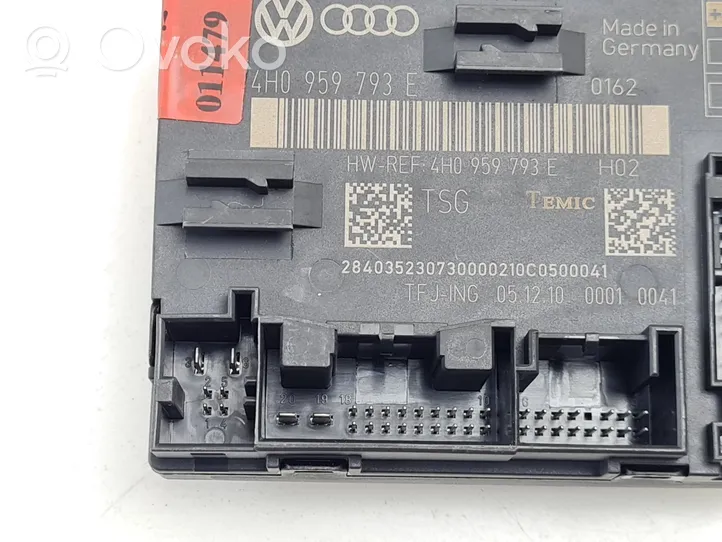 Audi A8 S8 D4 4H Oven ohjainlaite/moduuli 4H0959793E