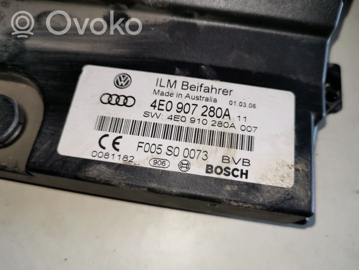 Audi A8 S8 D3 4E Kiti valdymo blokai/ moduliai 4E0907280A