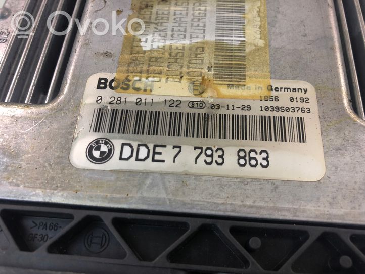 BMW 3 E46 Sterownik / Moduł ECU 0281011122